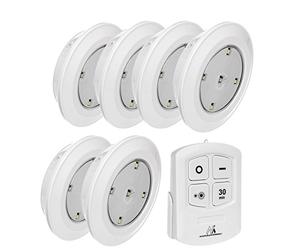 Maclean MCE165 LED Remote Under Cupboard Lighting || Set of 6 Lights || Battery Powered