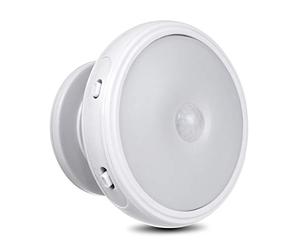 Maclean MCE223 LED Lamp with Night Light Motion Sensor Battery Powered PIR Sensor Auto On/Off 360 ° Rotatable Magnetic Base (5x LED + 6 x backlight)