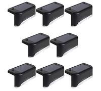 Maclean MCE319 Dusk Sensor Solar LED Patio Stair Light Garden Pathway Light IP44, 4000K, Ni-MH 100 mAh, 80x45x45mm (8 Pieces)