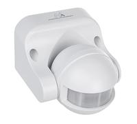 Maclean MCE358 W Occupancy PIR Motion Sensor Dusk-to-Dawn Infrared Detector IP44, Range 12m, Angle 180°, max load 800 / 1200W (White)
