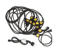 Maclean MCE410 Garden Light Chain Light Decoration 10m Garland Garden Decoration for 10x Light Sources with E27 Base Indoor/Outdoor (Without Bulbs)
