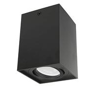 Maclean MCE426 Ceiling Light with GU10 Socket for LED Halogen Lamps Up to 40W Surface-Mounted Swiveling Aluminum (Black, 1 Piece - Angular)