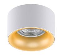 Maclean MCE457 Recessed Ceiling Light with GU5.3 MR16 Socket for LED and Halogen Bulbs up to 35 W 70 x 40 mm Round Aluminium (4 Pieces Without Bulbs, White) (White/Gold, 1 piece)
