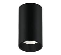Maclean MCE458 Ceiling Spotlight Cover Round Tube Surface Mounted Luminaire Led Halogen Light GU10 (Black) No Bulb