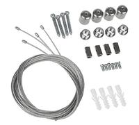 Maclean MCE541 Seil-Montage-Set für LED Panel Seilaufhängung Einbauset Deckenbefestigung 1m, Silver, Seilabhängung Set 1m