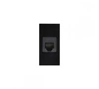 Maclean MCE725B LAN Socket CAT.6 Universal Network Socket Modular Wall Socket Flush Mount (LAN Socket, Black)