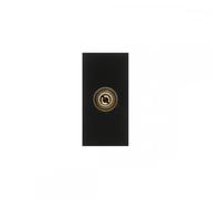 Maclean MCE726B Cable TV Outlet Modular Wall Outlet Without Frame Flush Mount (TV Outlet, Black)