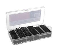 Maclean MCTV-545 Heat Shrink Tubing Shrink Tubing Plastic Hose (1, 196 pieces black)