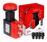 Maclean MCTV-671 Quad LNBF for Analogue and Digital Satellite Receiver 0.1 dB Sky 3D Full HD Compatible Digital Switch Full HDTV LNB