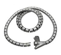 Maclean MCTV-676 Universal Cable Tidy Tube Cover Covering Tube Cable Management Sleeves Cable Sheath Winding Tube Wrap Tube Organizer Kit for TV PC Home Office Workshop (Silver)