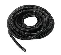 Maclean MCTV-685 Quality Spiral Cable Wire Cover Organiser Elastic Tidy Cables Black Silver Grey (8.7 * 10mm)