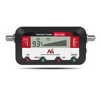Maclean MCTV-884 Digital Satellite Finder with 25cm F-connection Cable LCD Display Easy to Read, Sound Output Adjustment of Satellite Antennas