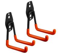 Maclean Pack of 2 Garage Hooks, Garage Wall Mount for Tyres, Tools, Ladders, Bicycles, Wall Hooks for Organisation, Double Hooks, Storage Hooks, Tool Hangers (2, Max. Load: 70 kg)