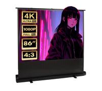 Maclean MC-963 portable projection screen compact floor 86" 4:3