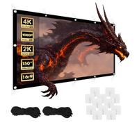 Maclean Portable Projection Screen Polyester Screen with 25 mm Black Border, 179° Viewing Angle and Easy Assembly (150 Inches, 300 x 220 cm, 4:3)