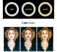 MACLEAN RING LAMP 10" LED12W FOR SELFIE WITH TRIPOD MCE610