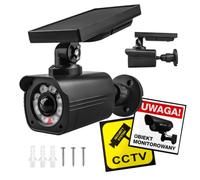 Maclean SOL1800S Solar Dummy Security Camera with PIR Motion Sensor, Black