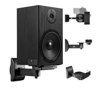 Maclean speaker brackets, wall-mounted, swivelling, set of 2 | Adjustable by ±90° horizontally and ±8° vertically, up to 15 kg, steel and plastic, for precise positioning
