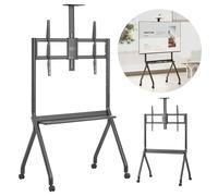 Maclean TV stand / cart camera shelf on casters 55-100" max load 120kg/10kg