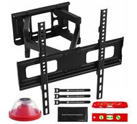 Maclean TV Wall Mount for 32-75 Inch TVs | Tilts & Swivels | Maximum Load 50 kg | Wall Distance 80-380 mm | VESA 75x75-400x400 | For OLED, QLED, LED, LCD | Includes Mounting Accessories & Spirit Level