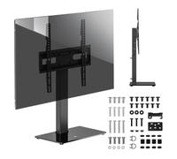 Maclean Universal TV Stand for RTV Cabinet, Stand, Max. 40 kg, Max. VESA 400 x 400, Height and Angle Adjustment, for TV 32-65 Inch, MC-124