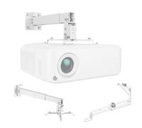 Maclean Wall and Ceiling Mount for Projectors (White) | 20 kg, boom 350-560 mm, adjustment range ±15° and ±8°, arms 225-316 mm, steel, cable guide