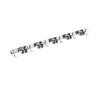Maclean Wall-Mounted Broom Holder - 5 Holders + 6 Hooks, Garden Tool Holder