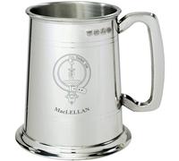 MacLellan Clan Crest Tankard 1 Pint Pewter