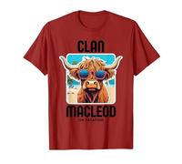 MacLeod Clan Vacation Scottish Family Name Party T-Shirt, Men, Cranberry Red, X-Large