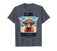 MacLeod Clan Vacation Scottish Family Name Party T-Shirt, Men, Heather Blue, Medium