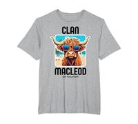 MacLeod Clan Vacation Scottish Family Name Party T-Shirt, Men's Big and Tall, Heather Grey, 4X Tall