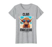 MacLeod Clan Vacation Scottish Family Name Party T-Shirt, Women, Heather Grey, X-Small