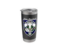 MacLeod Surname Last Name Scottish Clan Tartan Badge Crest Stainless Steel Insulated Tumbler