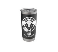MacLeod Surname Last Name Scottish Clan Tartan Badge Crest Stainless Steel Insulated Tumbler