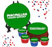 Macmillan Cancer Support Cake or Cupcake Icing Toppers - Charity Support Cake Decorations Perfect For Cakes Brownies Cookies Muffins & More! (1 x 8 Inch Circle Cake Topper (20.3cm x 20.3cm))