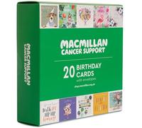 Macmillan Cancer Support Charity Birthday Cards - Pack of 20 Luxury and Eco-Friendly Birthday Cards. Boxed Multipack of 10 Happy Birthday Designs. 127x127mm Card Size.