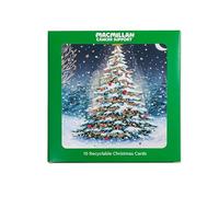 Macmillan Moonlit Tree Charity Christmas Cards - Pack of 10 Luxury and Eco-Friendly Christmas Cards. Made in the UK.