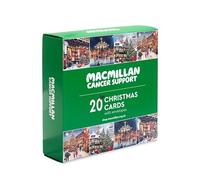 Macmillan Village Scenes Charity Christmas Cards - Pack of 20 Luxury and Eco-Friendly Christmas Cards. Boxed Multipack of 4 Seasonal Christmas Designs. 127x127mm Card Size.