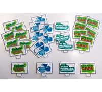 Macmillan World's Biggest Coffee Morning - Edible Cupcake Toppers - Stand-up Wafer Cake Decorations (Pack of 28)