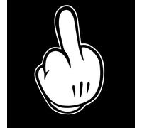 MACMRD Car Stickers 10Cm*15.6Cm Middle Finger Vinyl Sticker Nice Car Sticker Beautiful Black/Silver