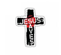 MACMRD Car Stickers 13Cm *10Cm Personality Jesus Saves Car Stickers Accessories Motorcycle Cover Scratches Waterproof Pvc
