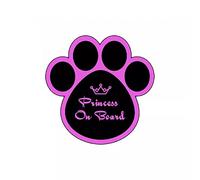 MACMRD Car Stickers 13Cm*13Cm Car Sticker Princess On Board Dog Print Interesting Creative Accessories PVC Decal