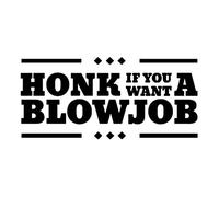 MACMRD Car Stickers 17.8 * 8.2Cm Honk If You Want A Blowjob Adult Humor Car Styling Car Body Stickers Decals Black/Silver