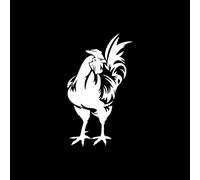 MACMRD Car Stickers 9.1Cm*16Cm Cute Rooster Chicken Vinyl Car-Styling Decoration Decal Car Sticker Black/Silver