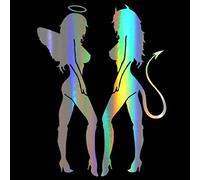 MACMRD Car Stickers Car Sticker Vinyl Angel Devil Girl Fun Personality Decal On Car Funny 3D Decal Motorcycle Car Styling