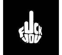 MACMRD Car Stickers Car Sticker Vinyl Decal Middle Finger Waterproof Car Window Body Decorative Stickers Black/Silver