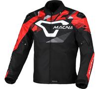 Macna Admyre waterproof Motorcycle Textile Jacket, black-white-red, size M for Men