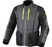 Macna Air Hybrid 2.0 NightEye waterproof Motorcycle Textile Jacket, black-grey-yellow, size L for Men
