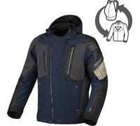 Macna Angle 2.0 waterproof Motorcycle Textile Jacket, blue/beige, size XL
