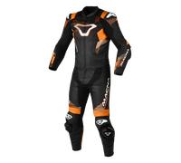 Macna Armadyl perforated Two Piece Motorcycle Leather Suit, black/orange/white, size 50